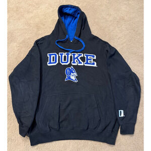 Duke Blue Devils Hoodie NCAA E5 Embroidered Black Sweatshirt Size Large L